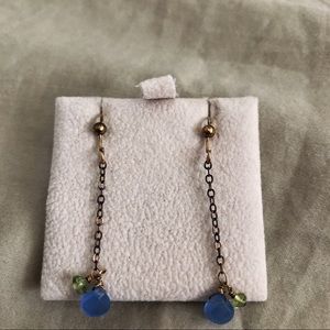 Bundle Item: Dangly Earrings, Blue and Green Beads
